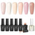 Beetles Gel Polish Set- 6 Colors Transparent Jelly Sheer Pink Nude Gel Polish Kit,and 7.5ml Cuticle Oil, Gel Nail Cuticle Oil Care for Dry Beetles Gel Polish Set- 6 Colors Transparent Jelly Sheer Pink Nude Gel Polish Kit,and 7.5ml Cuticle Oil, Gel Nail Cuticle Oil Care for Dry
