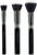 Duo Fiber Makeup Brush Set - Beauty Junkees 3pc Professional Make Up Brushes for Blending, Stippling, Setting Foundation, Concealer, Works with Liquid Powder Cosmetics, Synthetic, Vegan Cruelty Free