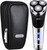 POVOS USB-Charged Men's Electric Razor Rotary Shaver, Wet & Dry Shaving Razors with Pop-Up Beard Trimmer, LCD Display and Travel Case POVOS USB-Charged Men's Electric Razor Rotary Shaver, Wet & Dry Shaving Razors with Pop-Up Beard Trimmer, LCD Display and Travel Case