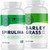 Vimergy Barley Grass Juice Powder Capsules 30 Servings And Natural Spirulina Powder Capsules 30 Servings - Bundle