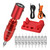 Atomus Tattoo Pen Machine Kit With Cordless Tattoo Power Supply Silicone Tattoo Machine Holder 3Rl Cartridge Needles 1300Mah Rca Connector Lcd Digital Rechargeable Power Supply Set