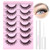Wispy Lashes Natural Look False Eyelashes With Lash Glue Cat Eye Lashes Kit Lashes Extension With Eyelash Glue Short Mink Lashes Pack, 7 Pairs With Clear Lash Glue By Wiwoseo