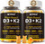 Vitamin D3 5000Iu & K2( As Mk7 ) 200Mcg Gummies + 600Mg Calcium, With Coconut Oil For High Absorption, Maximum Strength Vitamin D3 K2 Supplement - Support For Bones Muscle Teeth Immune, Vegan 2Packs Vitamin D3 5000Iu & K2( As Mk7 ) 200Mcg Gummies + 600Mg Calcium, With Coconut Oil For High Absorption, Maximum Strength Vitamin D3 K2 Supplement - Support For Bones Muscle Teeth Immune, Vegan 2Packs
