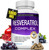 Resveratrol Supplement 1800 Mg Antioxidant Complex - Highly Potent Natural Trans-Resveratrol Pills For Healthy Aging, Overall Health Support, Immune System, Brain Function, For Men Women, 90 Capsules Resveratrol Supplement 1800 Mg Antioxidant Complex - Highly Potent Natural Trans-Resveratrol Pills For Healthy Aging, Overall Health Support, Immune System, Brain Function, For Men Women, 90 Capsules