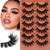 Mink Lashes Fluffy False Eyelashes 20Mm Full Wispy Lashes 8D Volume Curly Fake Eyelashes 7 Pairs Faux Mink Lashes Multipack By Toochunag Mink Lashes Fluffy False Eyelashes 20Mm Full Wispy Lashes 8D Volume Curly Fake Eyelashes 7 Pairs Faux Mink Lashes Multipack By Toochunag