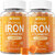 Iron Supplement For Women Men, Non-Constipating Iron Gummies 25Mg, Gentle Iron Without + Turmeric 600Mg, Vitamin C, B12, Folate For Iron Deficiency, Anemia & Energy, Tasty, Vegan, 2 Pack Iron Supplement For Women Men, Non-Constipating Iron Gummies 25Mg, Gentle Iron Without + Turmeric 600Mg, Vitamin C, B12, Folate For Iron Deficiency, Anemia & Energy, Tasty, Vegan, 2 Pack