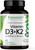 Emerald Labs Vitamin D3+K2 - Vitamin D & Vitaldelta Mk-7 For Bone Health & Heart Support - Vegetarian, Gluten-, Clinical Potency - 60 Vegetable Capsules Emerald Labs Vitamin D3+K2 - Vitamin D & Vitaldelta Mk-7 For Bone Health & Heart Support - Vegetarian, Gluten-, Clinical Potency - 60 Vegetable Capsules