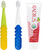 Radius Toddler Toothbrush And Toothpaste Bundle For Kids, 2 Pack Totz Plus Silky Soft Brush In White/Sapphire Blue And Green/Yellow And 1 Count Dragon Fruit Toothpaste, For Children 18 Months And Up Radius Toddler Toothbrush And Toothpaste Bundle For Kids, 2 Pack Totz Plus Silky Soft Brush In White/Sapphire Blue And Green/Yellow And 1 Count Dragon Fruit Toothpaste, For Children 18 Months And Up