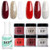 Azurebeauty Dip Powder Nail Set Red Burgundy Rose Berry Sparkle Milky Snow White Silver Glitter 6 Colors Bundle With Base Coat 15Ml Azurebeauty Dip Powder Nail Set Red Burgundy Rose Berry Sparkle Milky Snow White Silver Glitter 6 Colors Bundle With Base Coat 15Ml