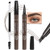 Kaely 2Pcs Microblading Eyebrow Pen With Brush Magical Precise Waterproof Brow Pen 4 Tip Eyebrow Contouring Eye Brow Pencils For Women Creates Natural Brows Sponge Head 03 Black Brown