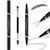 Lavone 2-In-1 Dual-Ended Waterproof Eyebrow Pencil 4 Tip Microblading Pen & Ultra-Precise Brow Pencil Dual-Ended Eyebrow Brush Natural-Looking Dark Grey