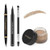 Lavone Eyebrow Makeup Kit - 4 Tip Waterproof Microblading Pencil Eyeliner Pomade Dual-Ended Brush Natural Looking - Blonde