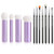 Jessup Eyeshadow Brush Set 7Pcs Fluffy T334 Bundled With Face Kabuki Makeup Brushes Set T517