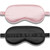 Amrules Sleep Mask , Adjustable Silk Eye Mask For Sleeping, Soft Sleeping Eye Shade Cover For Women, Good For Blocking Light, Reducing Puffiness, Enhancing Sleep Quality (Blush Pink & Black) Set Of 2