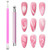 MelodySusie Nail Magnet Pink Set, Cat Eye Gel Nail Polish Magnets 2PCS, Double-head Magnet Wand with Round Magnet Bead and Magnetic Pen, Nail Design Tools for Salon and DIY at Home