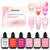 JODSONE 18ml 6 Colors Airbrush Gel Nail Polish Set with Pure White Nude Pink Deep Magenta No Dilution Fine Mist Nail for Gradient French Manicure DIY Design