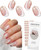 JMEOWIO Cat Eye Semi Cured Gel Strips Wraps Nail Art Sticker