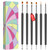 SAVILAND Dual Ended Gel Nail Art Brush Set with Dotting Tools  Oval French liner and detail brushes dotting sizes flexible nylon bristles for gel polish poly gel and fine nail art