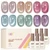 GAOY Glitter Fall Cat Eye Gel Nail Polish Set 6 Colors, Antique Beauty