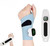 Aocesk Wrist Massager with Heat, Cordless Electric Hand Wrap with 10 Modes & 29 Intensity Levels, Ergonomic 360° Support for Joint Discomfort & Typing Fatigue (Blue)
