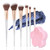 Profusion Cosmetics Frosted Snow Sparkle 7 Pc Makeup Brush Set With Silicone Makeup Brush Cleaner Mat TravelFriendly Tools For Precise Face and Eye Makeup Profusion Cosmetics Frosted Snow Sparkle 7 Pc Makeup Brush Set With Silicone Makeup Brush Cleaner Mat TravelFriendly Tools For Precise Face and Eye Makeup