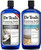 Dr Teal's Foaming Bath Combo Pack (68 fl oz Total), Activated Charcoal & Hawaiian Black Lava Salt, and Detoxify & Energize with Ginger & Clay