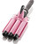 Alure Three Barrel Curling Iron Wand with LCD Temperature Display - 1 Inch Ceramic Tourmaline Triple Barrels, Dual Voltage Crimp (Pink) Alure Three Barrel Curling Iron Wand with LCD Temperature Display - 1 Inch Ceramic Tourmaline Triple Barrels, Dual Voltage Crimp (Pink)