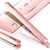 SUPRENT Hair Straightener, 1 Inch Flat Iron, 2-in-1 Ceramic Straightens & Curls for Travel, Heats Up Fast, Hair Straightening Iron with 110-240V Dual Voltage and LCD Display, Pink SUPRENT Hair Straightener, 1 Inch Flat Iron, 2-in-1 Ceramic Straightens & Curls for Travel, Heats Up Fast, Hair Straightening Iron with 110-240V Dual Voltage and LCD Display, Pink