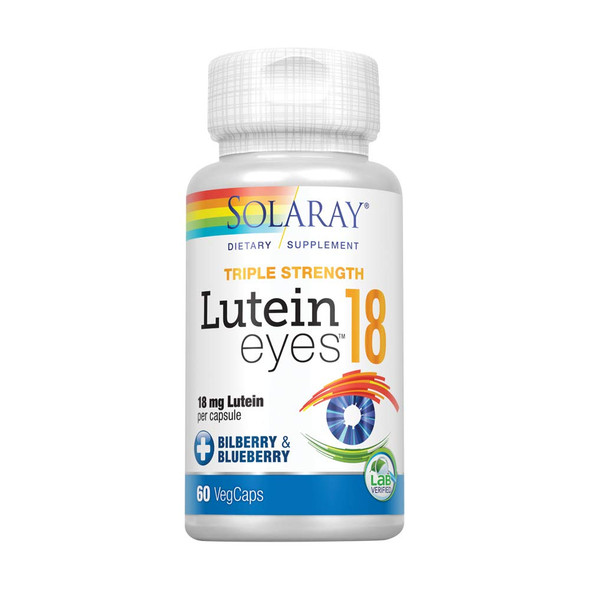 Solaray Triple Strength Lutein Eyes, 18 mg | Eye & Macular Health Support Supplement w/Naturally Occurring Lutein and Zeaxanthin | Non-GMO … B00014DLHE