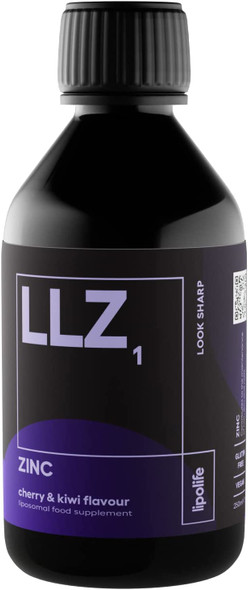 LLZ1  liposomal Zinc  Cherry  Kiwi Flavour  250ml  lipolife