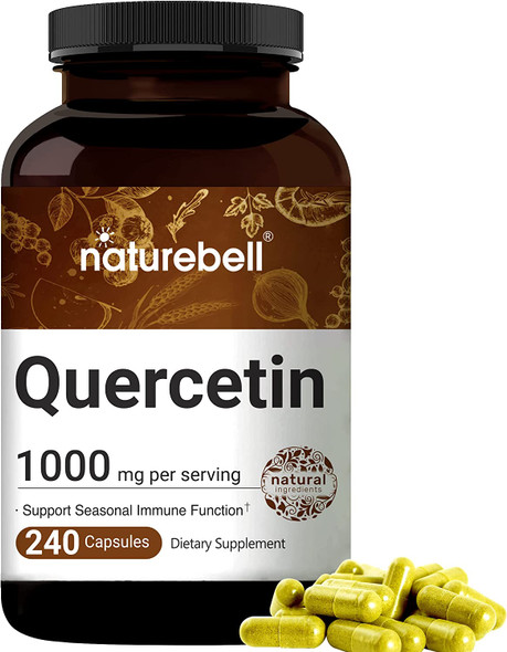 Naturebell Quercetin 1000mg Per Serving  240 Capsules Ultra Strength Quercetin Supplement  Bioflavonoids for Healthy Immune Response AntiInflammatory  Internal Circulation