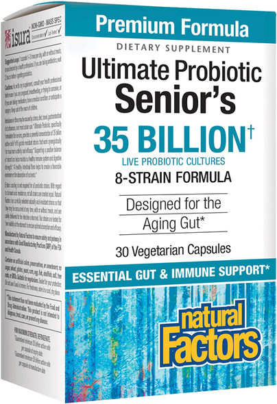 Natural Factors Ultimate Probiotic Seniors Digestive and Immune Support 35 Billion CFU 30 Capsules