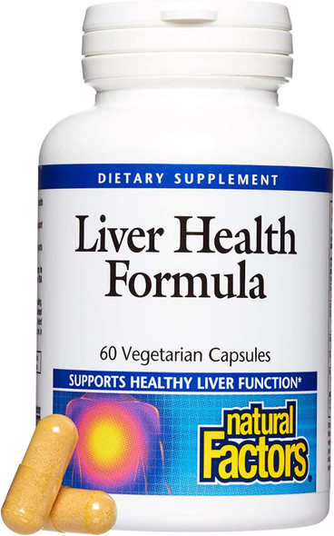Natural Factors Liver Health Formula Nourishing Support for a Healthy Liver with Licorice Turmeric and Schisandra 60 capsules 30 servings