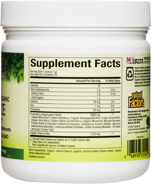 Whole Earth  Sea from Natural Factors Energize Adrenal Boost with Maca Root Ashwagandha  More 6.2 oz Powder