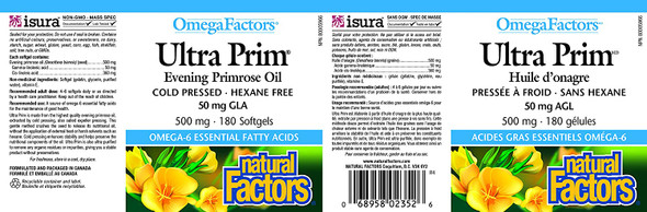 NATURAL FACTORS Ultra Prim 500 Mg 180 Count