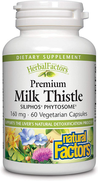 HerbalFactors Premium Milk Thistle by Natural Factors Liver Health Formula 60 Capsules