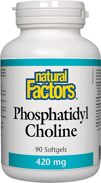 Natural Factors  Phosphatidyl Choline PC 420mg Supports Healthy Liver Function 90 Soft Gels