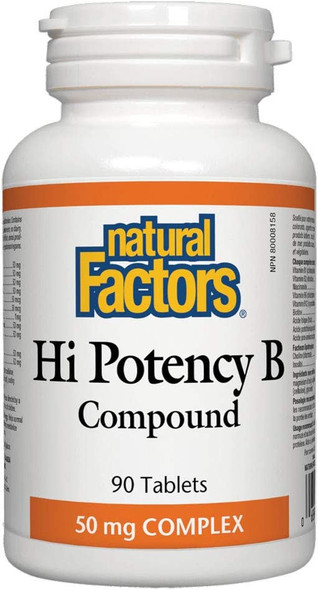 NATURAL FACTORS Hi Potency B Compound 90 Count