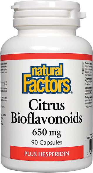 Natural Factors  Citrus Bioflavonoids 650mg Support for The Bodys Use of Vitamin C 90 Capsules