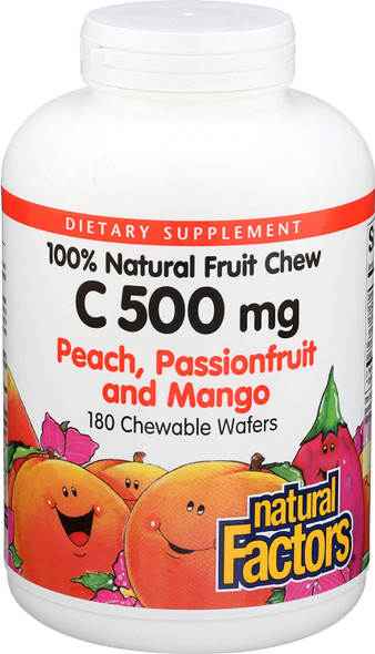 NATURAL FACTORS Passionfruit Peach Mango C 500 180 CT