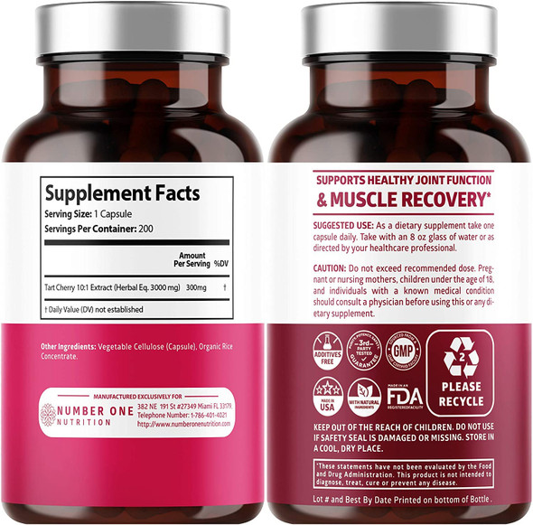 N1N Premium Tart Cherry Capsules and Uric Acid Support All Natural Supplements to Support Joint Health Uric Acid Cleanse and Energy Levels 2 Pack Bundle