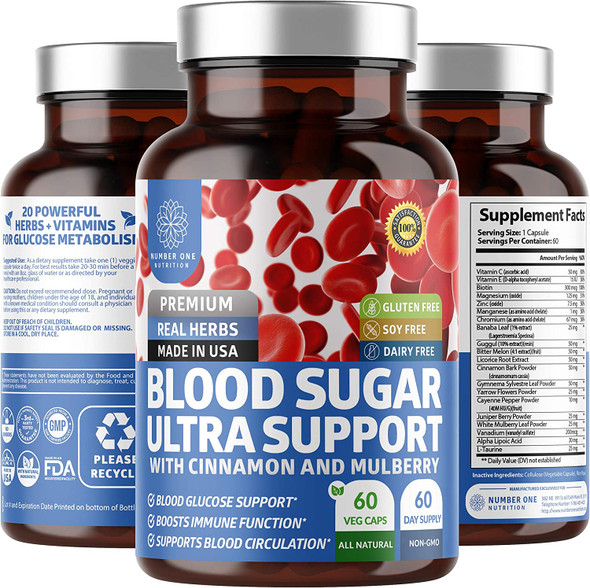 N1N Premium Blood Support 20 Herbs and Multivitamins Supports Cardiovascular Health. GlutenFree and NonGMO 60 Caps