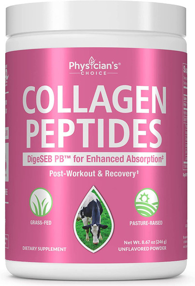 Physician's CHOICE Collagen Peptides Powder, Post Workout Recovery