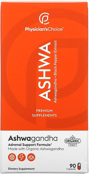 Ashwagandha 1950mg Organic Ashwagandha Root Powder with Black Pepper Extract Stress Support Mood Support Supplement 90 Veggie Ashwagandha Capsules