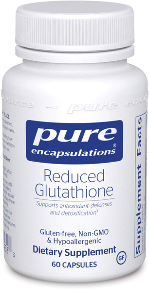 Pure Encapsulations - Reduced Glutathione - Hypoallergenic Antioxidant Supplement for Cell Health and Liver Function - 60 Capsules