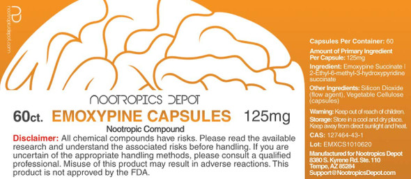 Emoxypine Capsules 125mg  60 Count