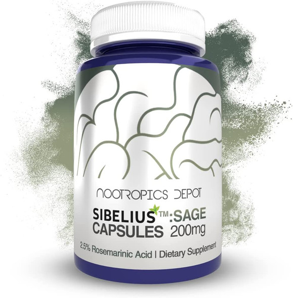 Sibelius Sage Capsules  200mg  90 Count  2.5 Rosmarinic Acid