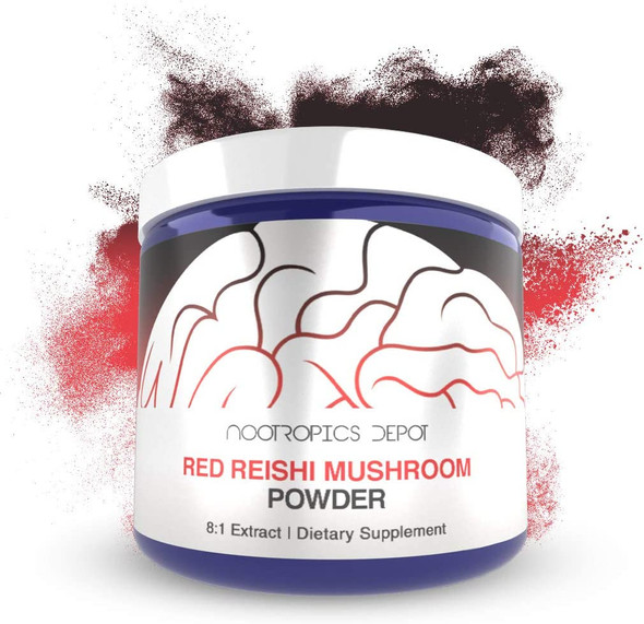 Red Reishi Mushroom Powder  81 Extract  30 Grams  Ganoderma lucidum  Organic Whole Fruiting Body Mushroom Extract  Supports a Healthy Immune System