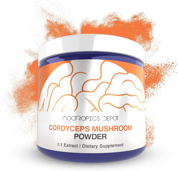 Cordyceps Mushroom Powder  60 Grams  Cordyceps militaris  Organic Whole Fruiting Body Mushroom Extract  Supports Healthy Immune System