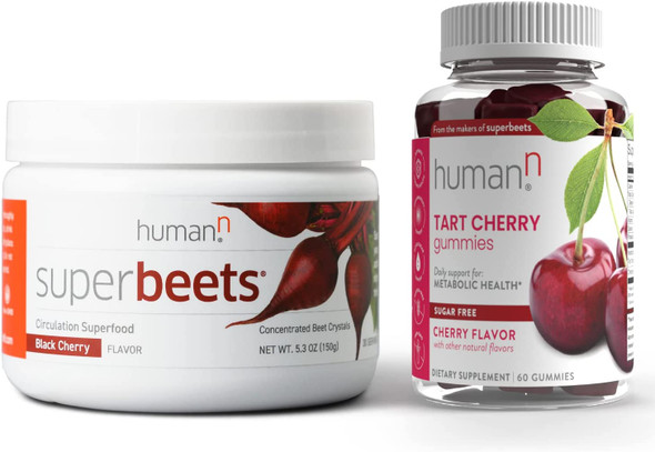 HumanN SuperBeets Black Cherry Powder  Tart Cherry Gummies